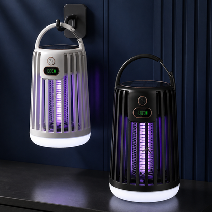 ElectraCamp Glow Series Solar Powered Mosquito Lamp – 3-in-1 Bug Zapper, Camping Light & Emergency SOS Light